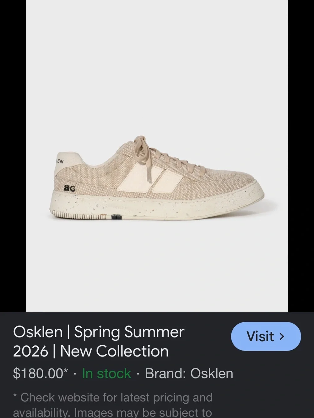 Osklen Casual Low-Top  Sneakers in Light Beige with cream accent
